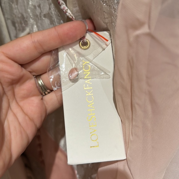 LOVESHACKFANCY
Kinsler paneled satin, chiffon and lace maxi dress - Picture 10 of 10